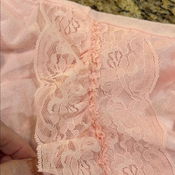 Vintage Night Time Creations Pink Ruffled Flannel Long Nightgown - Picture 6 of 15